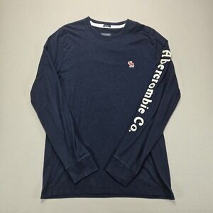 Abercrombie & Fitch Long Sleeve Muscle Tee Logo‎ Graphic Top Size L